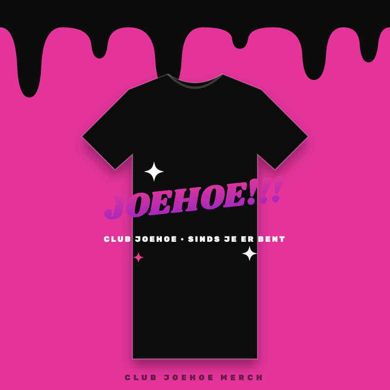 JOEHOE!!! Tee — Zwart